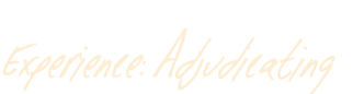 Experience: Adjudicating